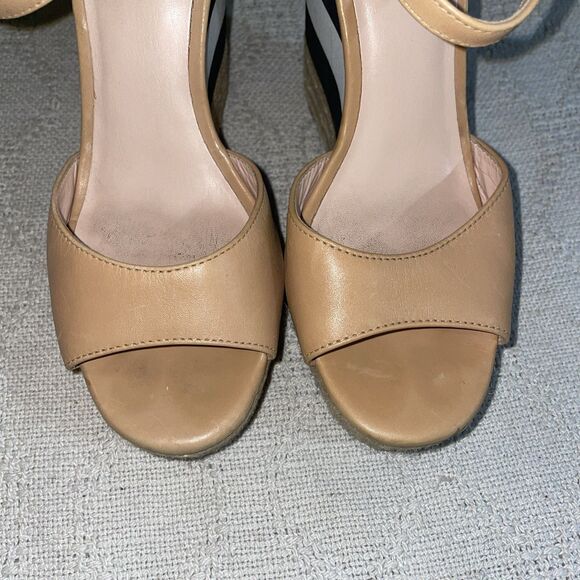 Kate Spade Women’s Slingback Espadrilles Size 6 M Tan Leather Going Out Party - Picture 7 of 12